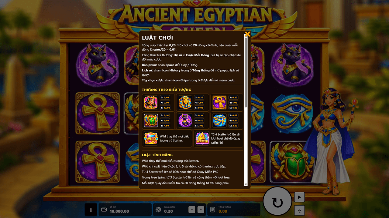Ancient Egyptian Queen - Construct 3 HTML5 Game Source Code