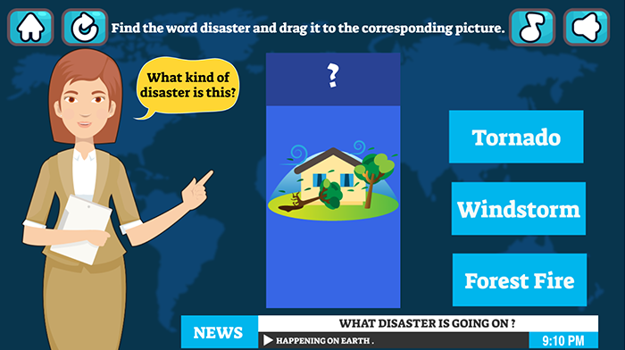 Disaster Quiz Natural - HTML5 Game - Construct3 - 1