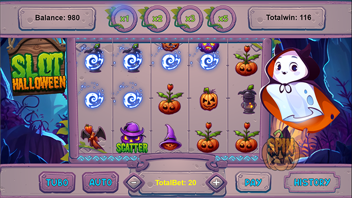 Halloween Slot - HTML5 Game - 3